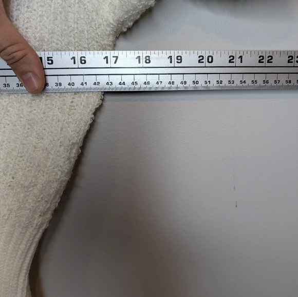 Vintage Glentex Cream Soft Fuzzy Knit Two Button Cardigan Women Medium - Picture 4 of 9